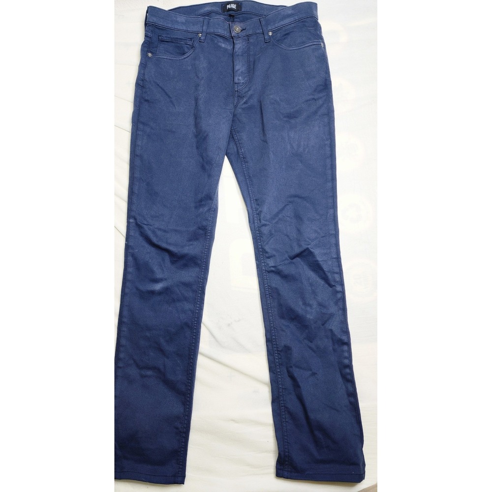PAIGE Mens Blue Pants Size 33 Casual Modern Cotton Jeans Stretchy  Casual Preppy